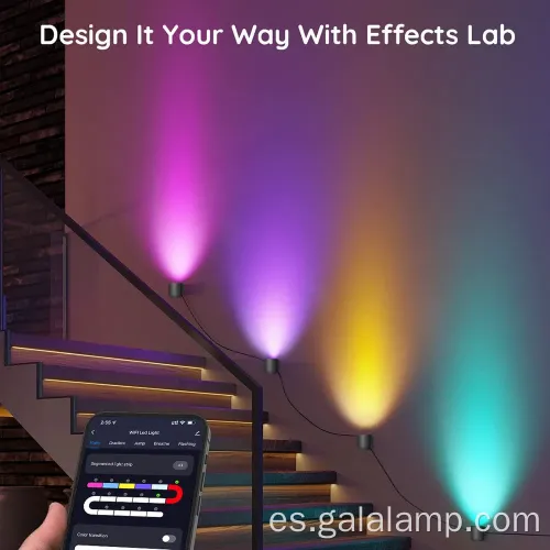 Control de graffiti, inteligencia moderna, luz de pared RGB
